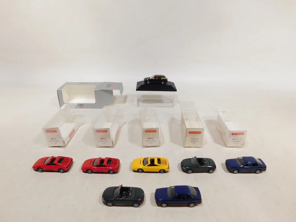 8X WIKING H0 1:87 Modello Audi 80 TT A6 Avant Ferrari 348 TS Mint #DX423-0,5 - Immagine 2 di 4