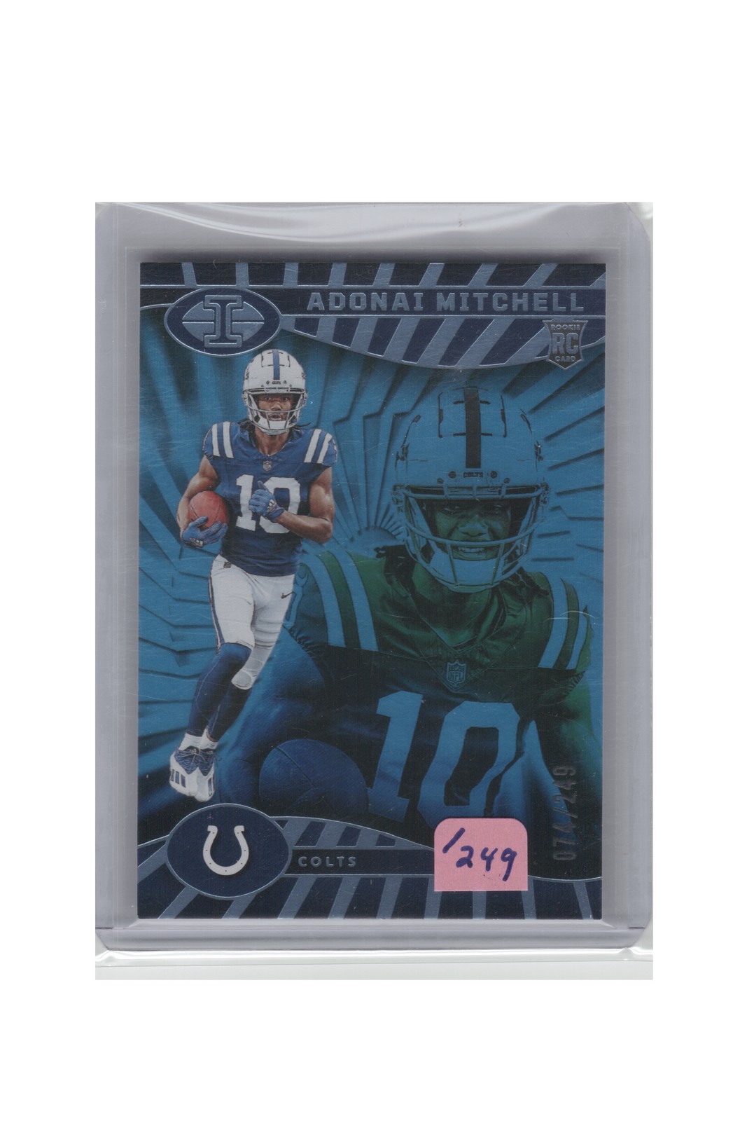 2024 Illusions #36 Adonai Mitchell Light Blue Trophy Collection #/249 B13R3C14