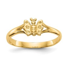 14K Butterfly Size 2 Baby / Childs Ring R529