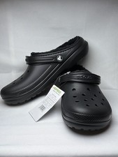 Crocs Classic Lined Clog Black Fleece Lined US J6 Youth / Womens 8 NWT
