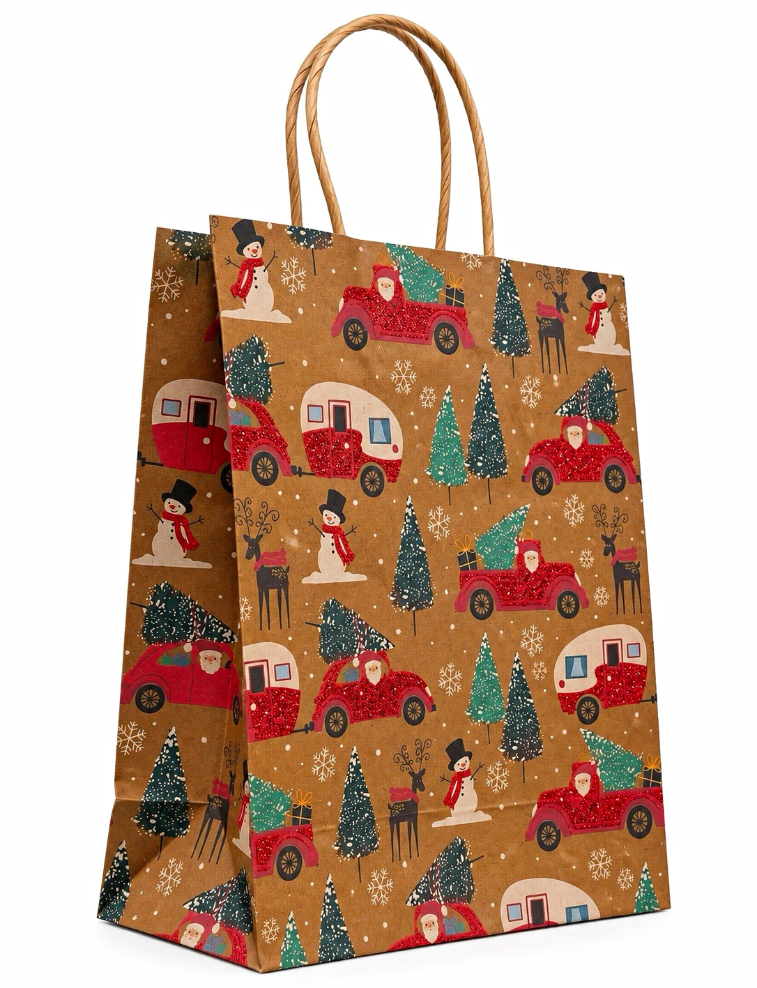 Weihnachts-Geschenktüte Santa Auto Wohnwagen, 24 Stück, Lindy Bowman