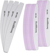 24 Pack Nail File 100/180 Grit Double Sided Emery Board for Manicure Pedicure