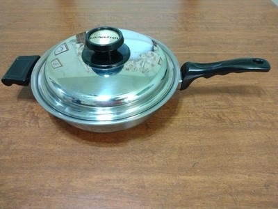 Vintage Kitchen Craft 10'' Freedom Skillet Stainless Steel with Lid Made in USA