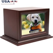 Personalized Pet Urn Medium Large Dogs Cats Wooden Keepsake Ashes Memorial New