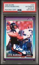 1990 Steve McMichael signed card Score #197 PSA AUTO 10 Chicago Bears HOFer