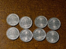 Germany- 8 different 50 Pfennig 1920 A, J-1921D, J-1922A,D,G,J-Excellent grade