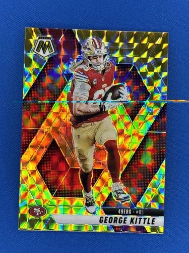 2025 Panini Mosaic - George Kittle #46 Reactive Yellow Mosaic Prizm