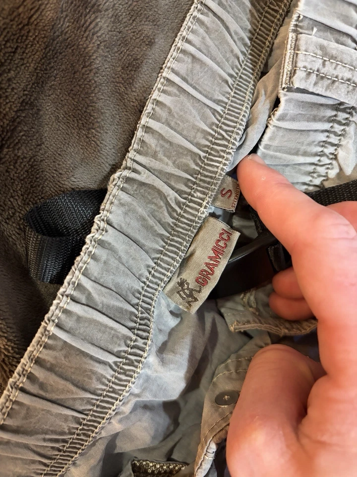 Pantalones Gramicci Para Hombres M Gris Ligeros Pull On Senderismo Escalada Exterior Nylon Foto 3 de 4