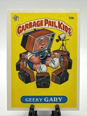 1985 Topps Garbage Pail Kids Series 1 Geeky Gary (Two Star Back) #10b Os1 Matte