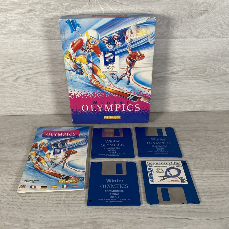 Winter Olympics – Commodore Amiga With Manual – Big Box Tested And Working