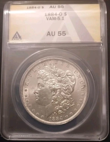 1884 O Morgan Dollar ANACS AU55