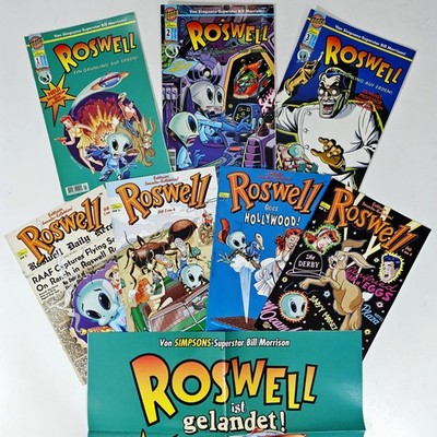 Dino Verlag Comics ROSWELL Full Set Morrison Simpsons Poster Sammler Kollektion