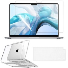 For 2023 MacBook Pro 14" 16" Scratch Resistant Case Cover Black Clear Protector