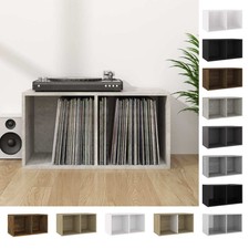 Vinyl Aufbewahrungsbox Holzwerkstoff Schallplatten CD-Regal Standregal Schrank