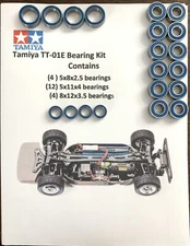Tamiya TT-01E Chassis Sealed Bearing Kit ABEC3 BLUE High Quality