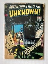 Adventures Into The Unknown #8 1949 Spirit Of Frankenstein Pre Code Horror Devil