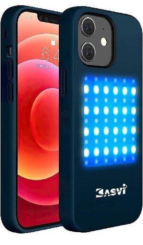 Basvi RGB Selfie Light Phone Case for iPhone 12/12 Pro, A12 Wireless APP Control
