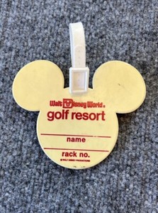 Walt Disney World Golf Resort VTG Golf Bag Tag Mickey Mouse Ears