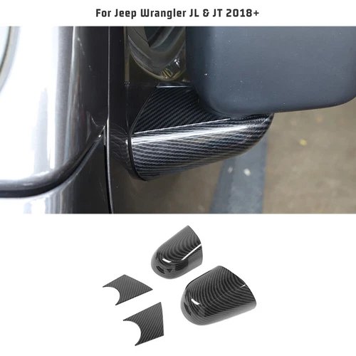 Rearview Mirror Base Shell Cover Trim for Jeep Wrangler JL JT 2018+ Carbon Fiber