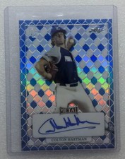 2022 LEAF METAL PERFECT GAME COLTON HARTMAN  13/25 BLUE REFRACTOR AUTO