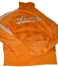 Puma Track Jacket Vtg Y2K M Yellow gold Stripe Sample Full Zip patch spell out