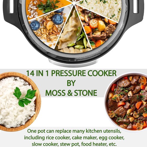 6 Qt Electric Pressure Cooker Electric Pot w/ Large LCD Display Slow Cooker image
