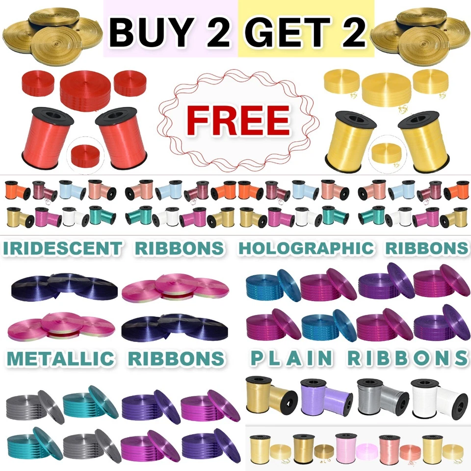 PANNU DESIGNS 5mm Balloon Curling Ribbon String 50 meters Baloons Tie metallic Balloon Ribbon