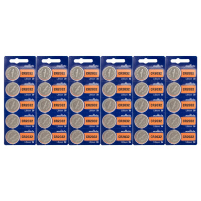 30 Genuine Murata CR2032 3v Lithium 2032 Coin Batteries - Replaces Sony
