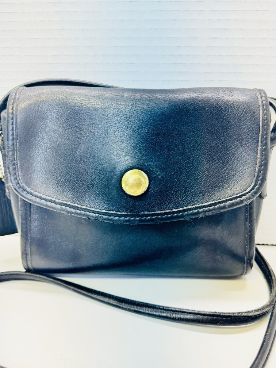 USA VINTAGE COACH CHRISTIE CROSSBODY SHOULDER BLACK LEATHER