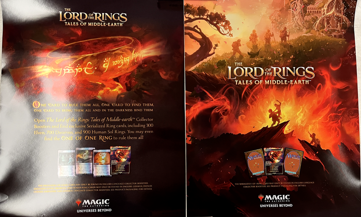 Lord of the Rings Foil Promo Poster Set of 2 18"x24" MTG - Magic the Gathering Lord of the Rings Foil Promo Poster Set of 2 18"x24" MTG - Magic the Gathering