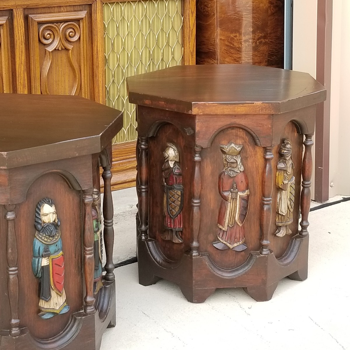 Spanish Revival MCM Artes De Mexico Octagonal Side Tables | eBay