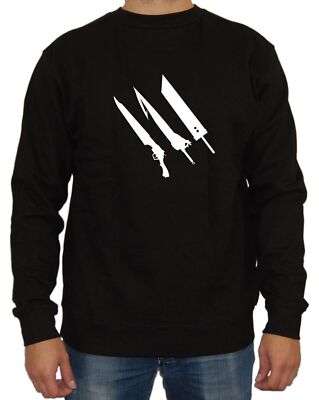 FF Swords Sweater Spiel LAN Party Gaming Fantasy Biggs Wedge Cid Chocobo Fun 