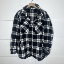 Member's Mark Women's Relaxed Fit Button Front Plaid Shacket Size XL