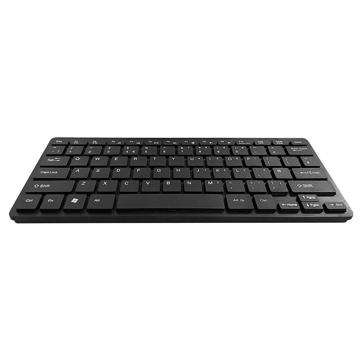 CIT KB-738 Slim Premium Mini USB Wired Keyboard Black UK For