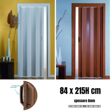 Porta a soffietto in PVC 84x215H cm riducubile chiusura magnetica spessore 6mm