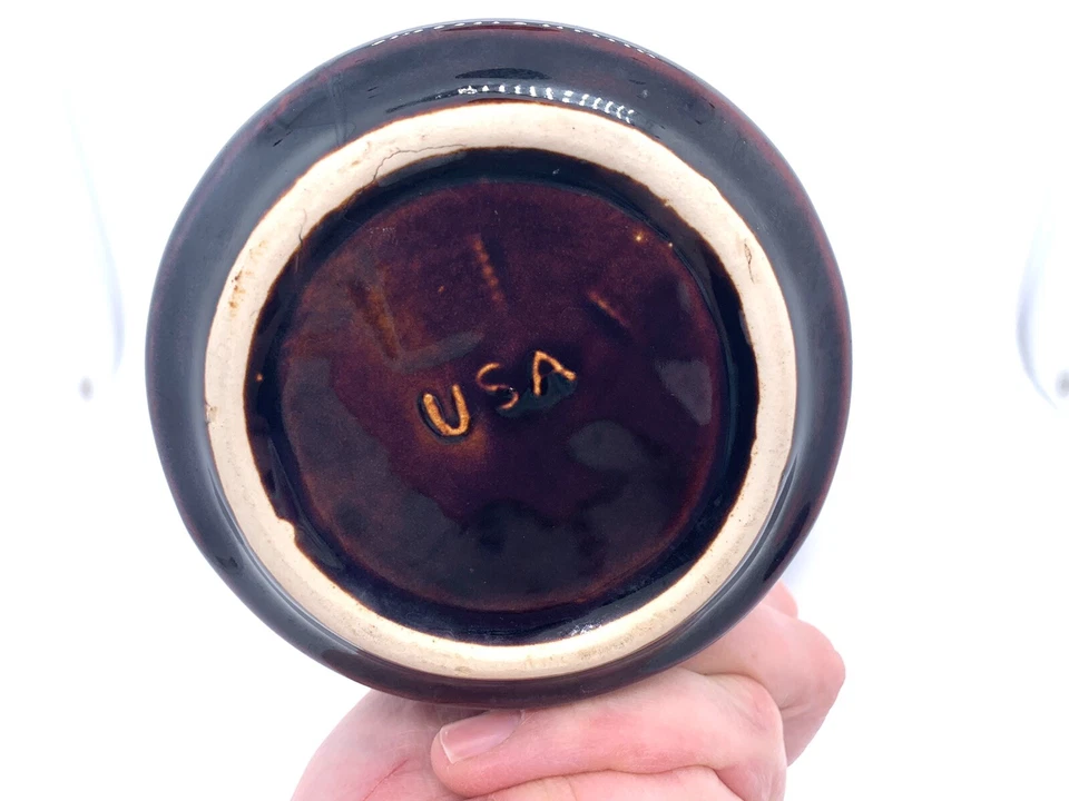 Vintage MCM Pfaltzgraff Gourmet Royale Tea Cup and Saucer Set Brown Drip Glaze - Image 2 of 4