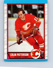 VINTAGE HOCKEY CARD OPC 1989 CALGARY FLAMES COLIN PATTERSON ROOKIE CARD NO1020 