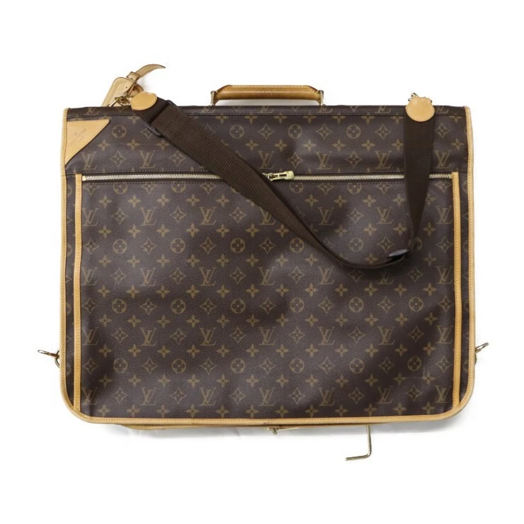 Louis Vuitton Monogram Garment Bag Cloth Case Travel Leather