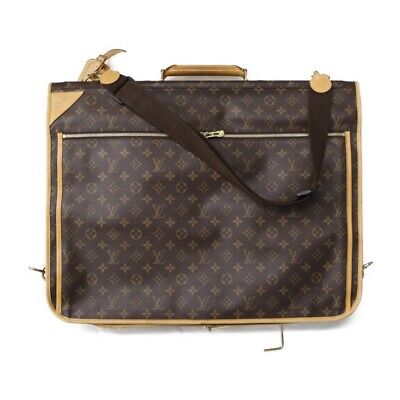 Louis Vuitton Monogram Garment Bag Cloth Case Travel Leather 42x56x9cm Used  