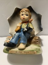 Umbrella Rainy Days Hand Made Hand Painted 4  Inch Vintage 5th Avenue