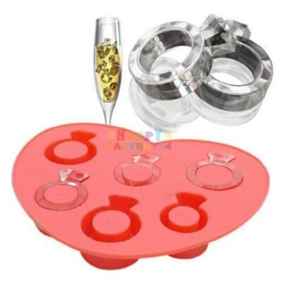 Hochzeit Diamant Ring Eiswürfelform Schokolade Fondant Silikon Kuchenform Form UK