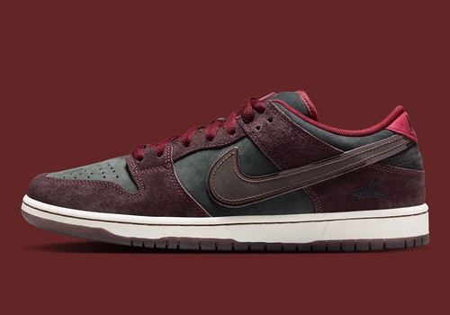 Nike SB Dunk Low Pro QS Riot Skateshop Mahogany Beetroot FZ1289-200 sz 10.5 Men