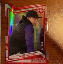 2022 Panini Elite Extra Edition Prime Numbers C Die-Cut 134/184 Jackson Cox