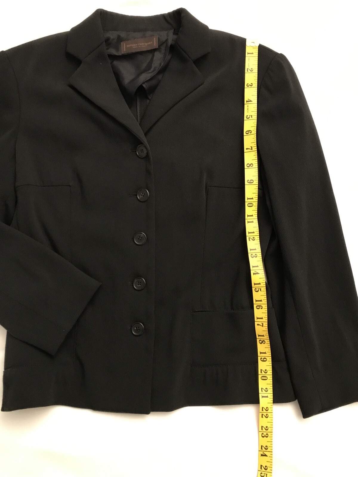 Narciso Rodriguez Black Long Sleeve Button Down Jacket Size 6