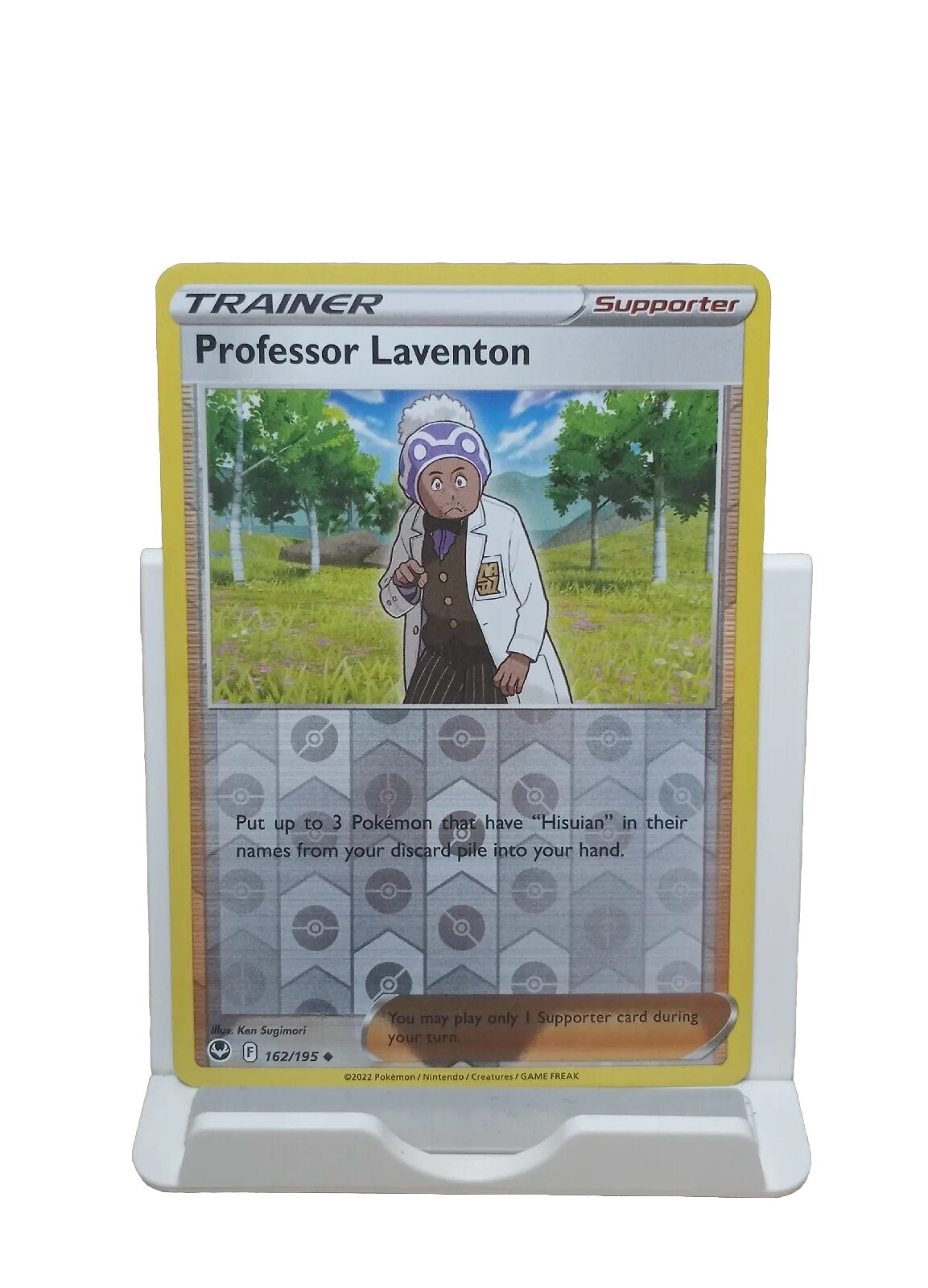 Professor Laventon 162/195 Reverse Holo Silver Tempest Pokemon Card
