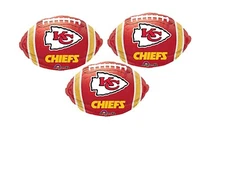 Set Of 3 18'' Kansas City Chiefs NFL Anagram Balloons Decoration Football