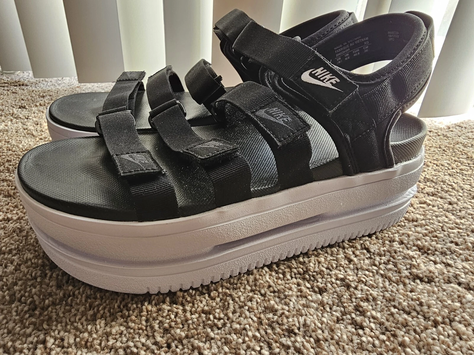 Scarpe slides Nike Icon Classic DH0224 001 nero bianco