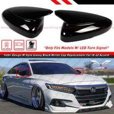 For 2018-2022 Accord Yofer M Style Gloss Black Side Mirror Cover Cap Replacement For 2018-2022 Accord Yofer M Style Gloss Black Side Mirror Cover Cap Replacement