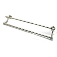 Simple Serenity 24" Wall Mounted Double Towel Bar Finish: Brushed Nickel