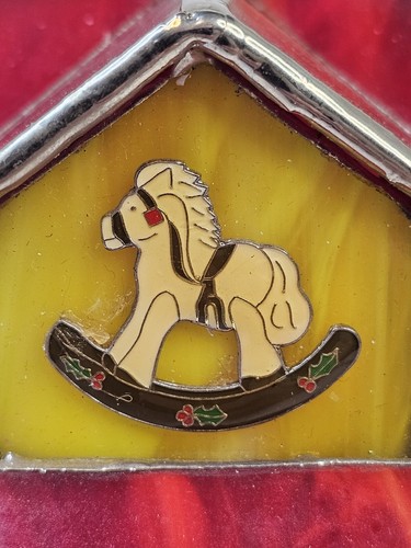 Vintage Stained Glass Holiday Toy Shop Night Light Table Lamp Rare Christmas - Picture 4 of 12